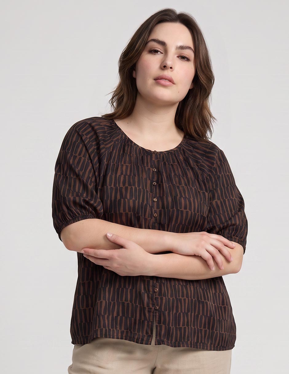 Blusa manga 3/4 para mujer Blusa manga 3/4 para mujer