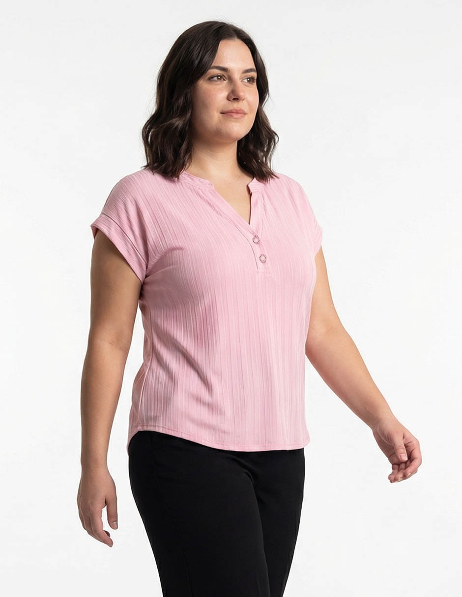 Blusa manga corta para mujer