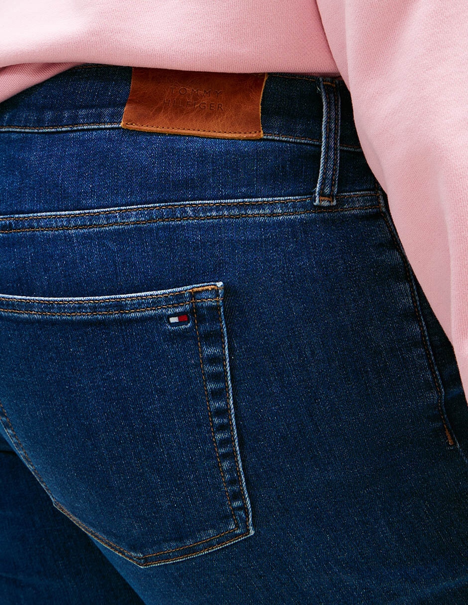 Jeans straight a la cintura para mujer 2
