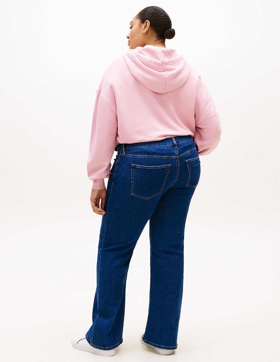 Jeans straight a la cintura para mujer 3