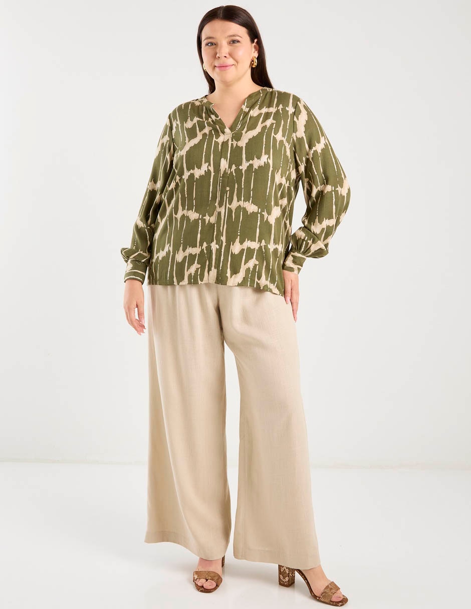 Pantalón regular amplio para mujer 3