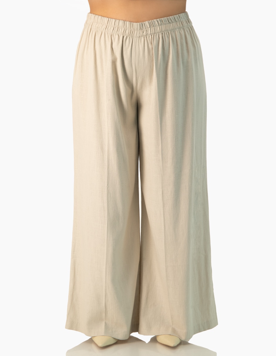 Pantalón regular amplio para mujer 1