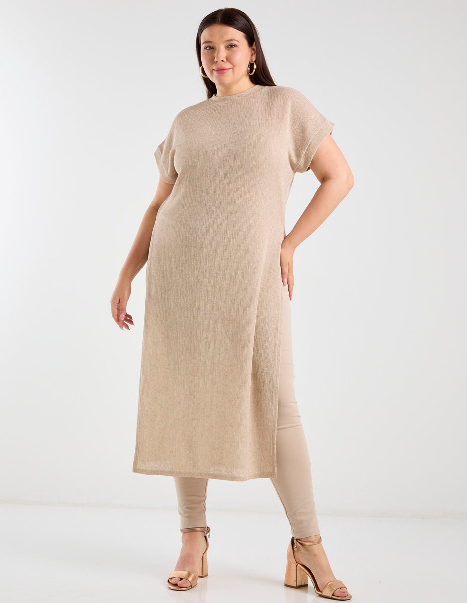 Blusa túnica manga corta para mujer 1
