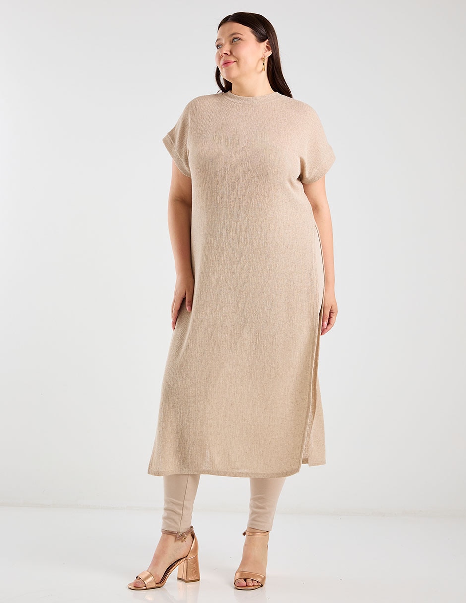 Blusa túnica manga corta para mujer 17