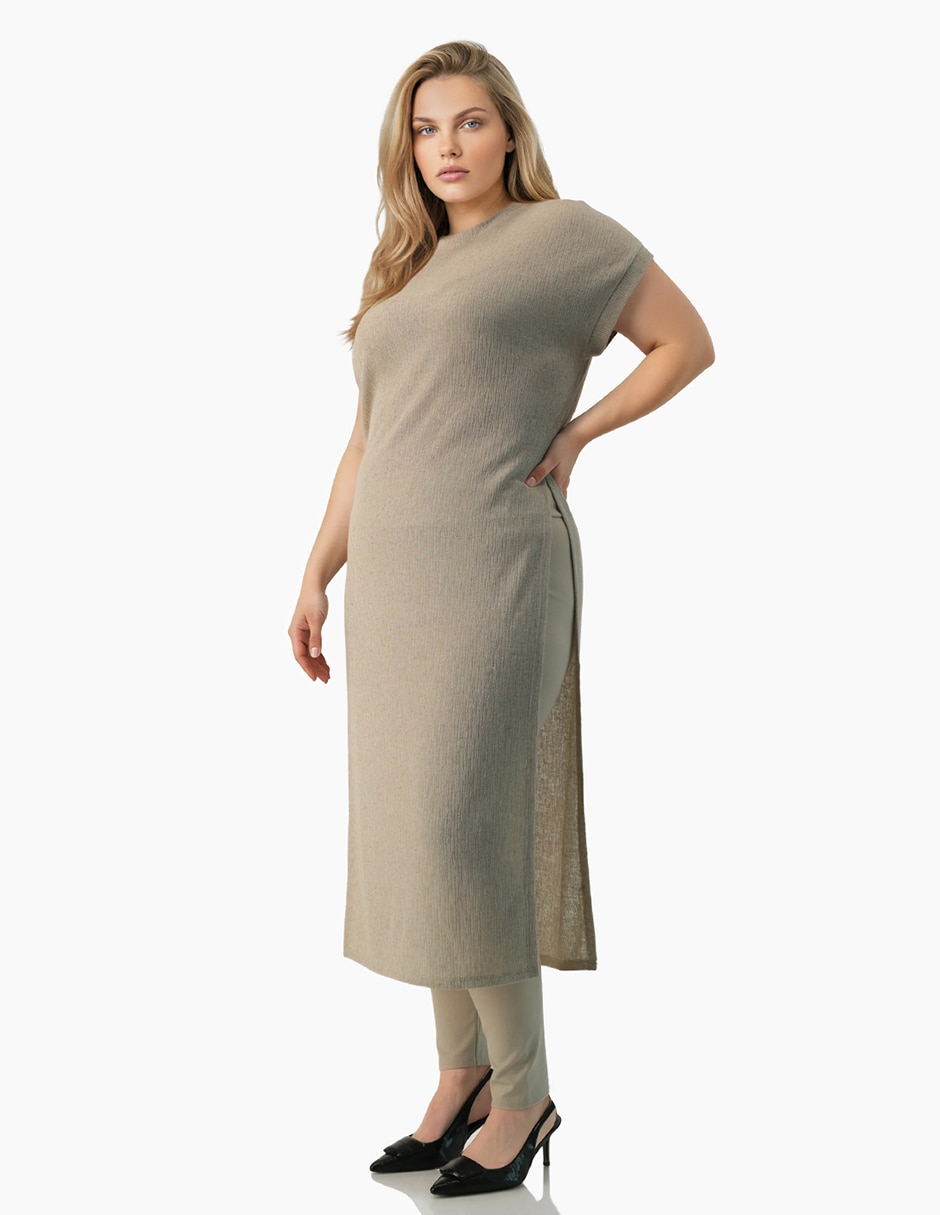 Blusa túnica manga corta para mujer 19