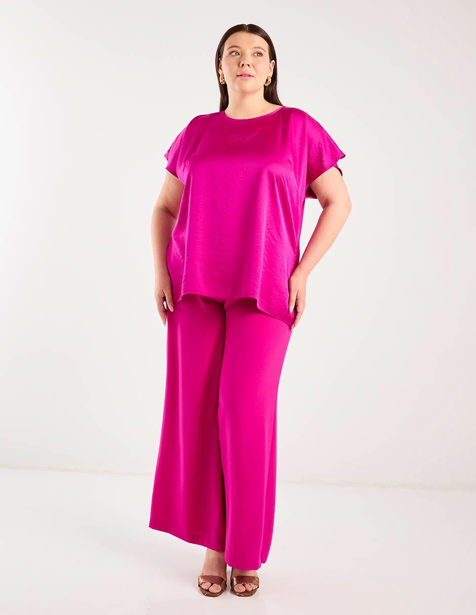 Pantalón relaxed ivonne plus amplio para mujer