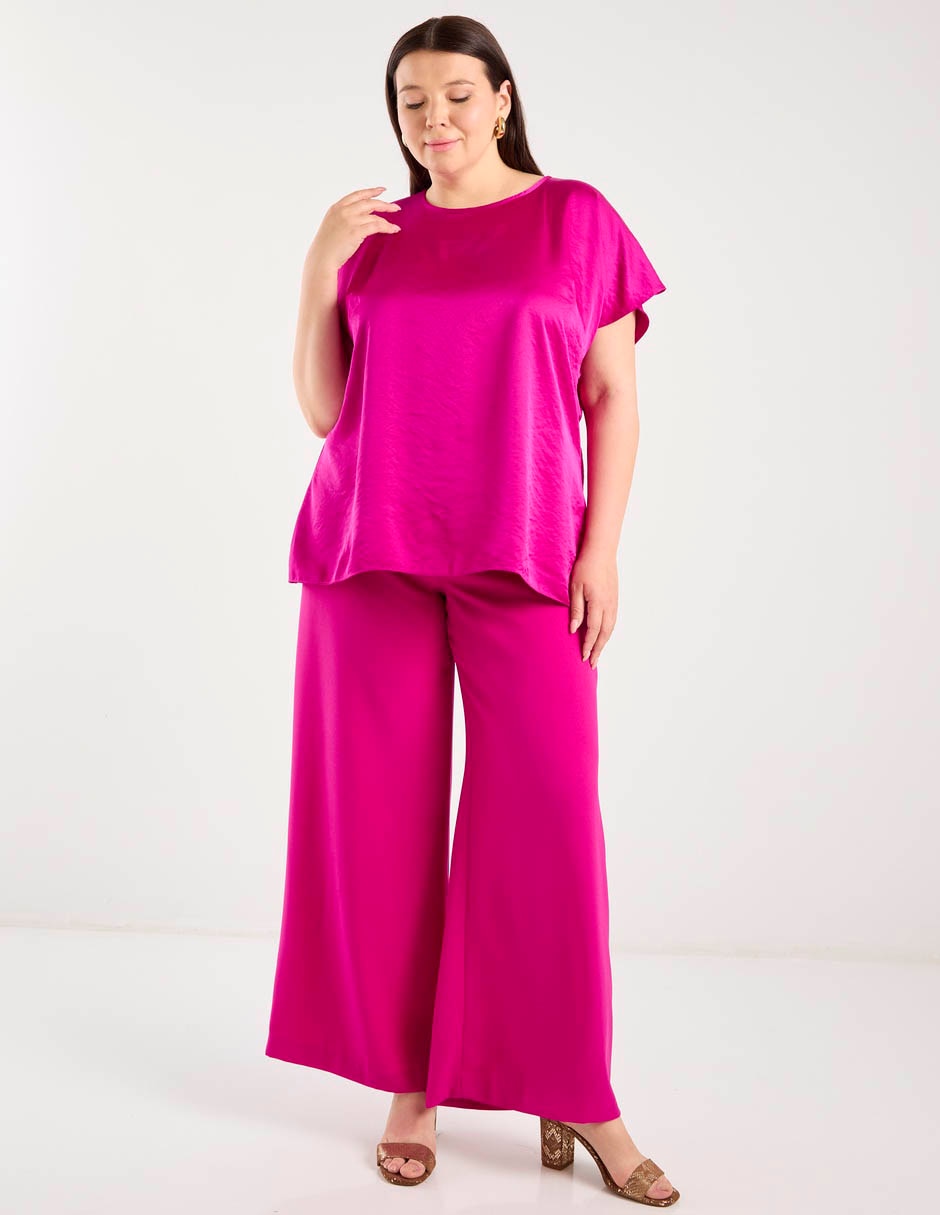 Pantalón relaxed ivonne plus amplio para mujer