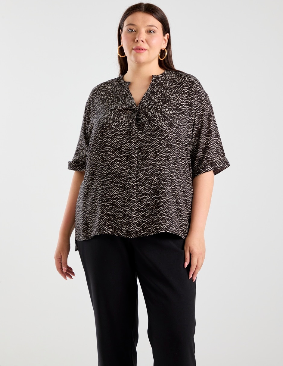 Blusa ninguno "manga" corta "para mujer" 1