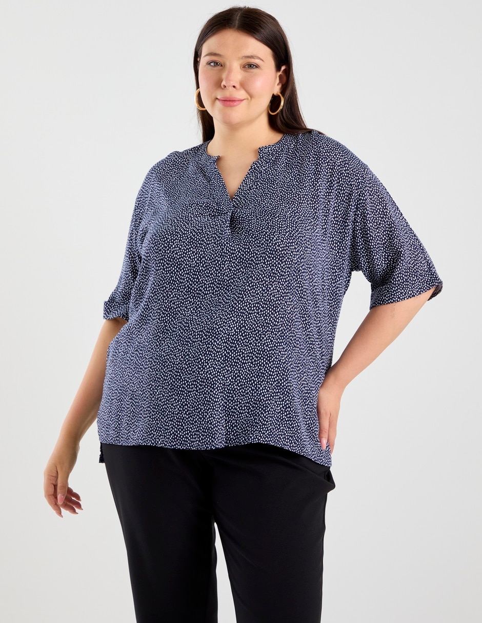 Blusa manga corta para mujer