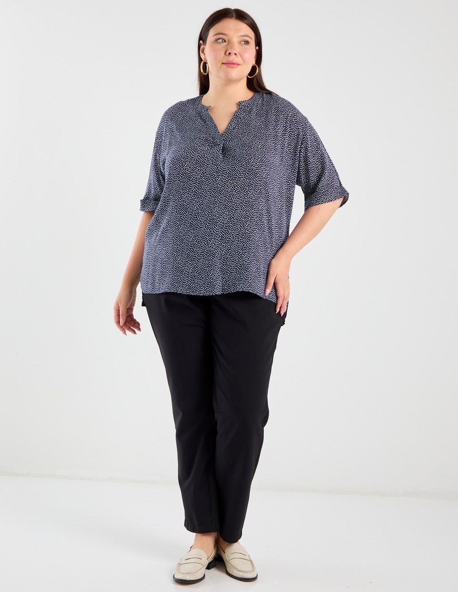 Blusa lieb plus manga corta para mujer