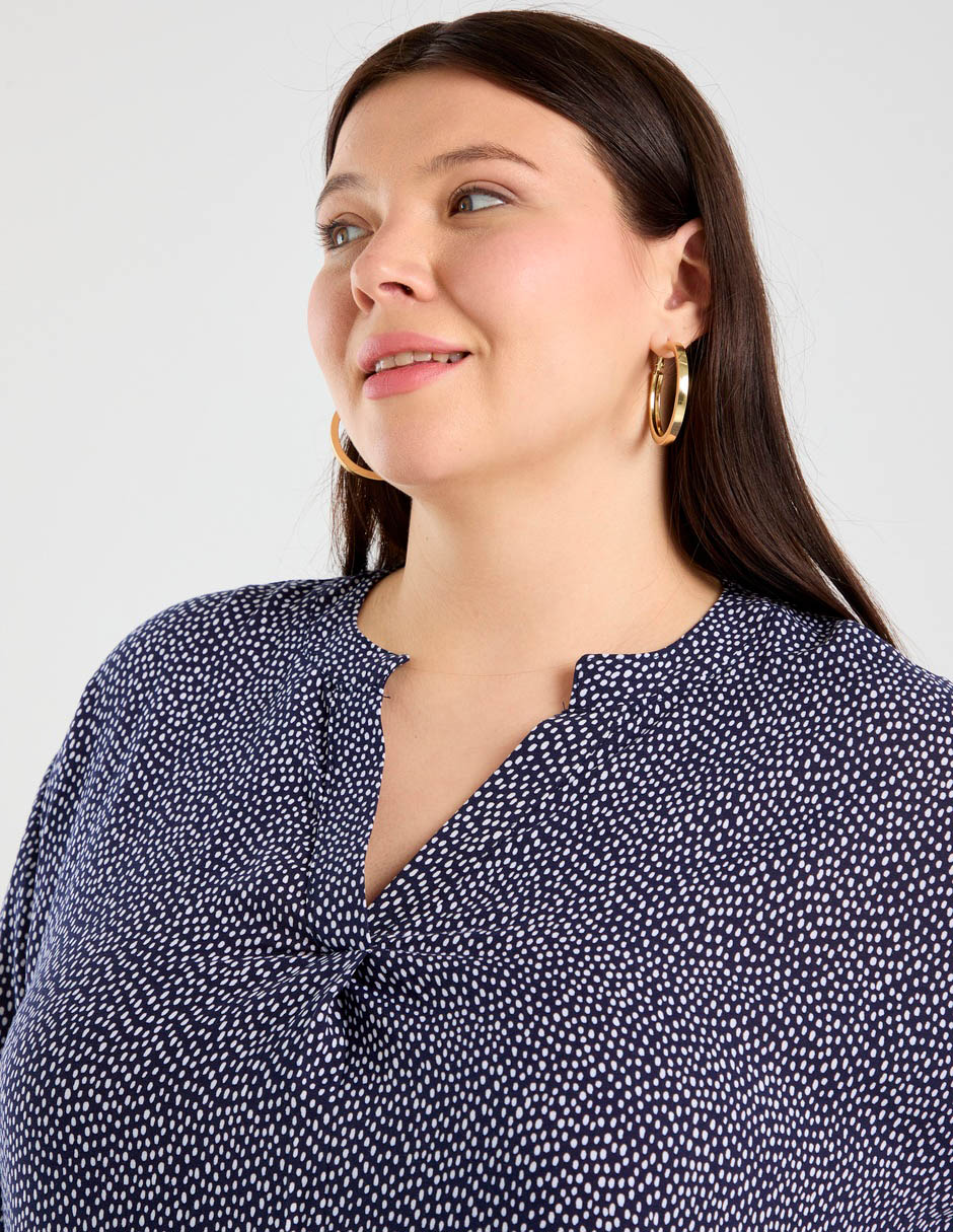 Blusa lieb plus manga corta para mujer
