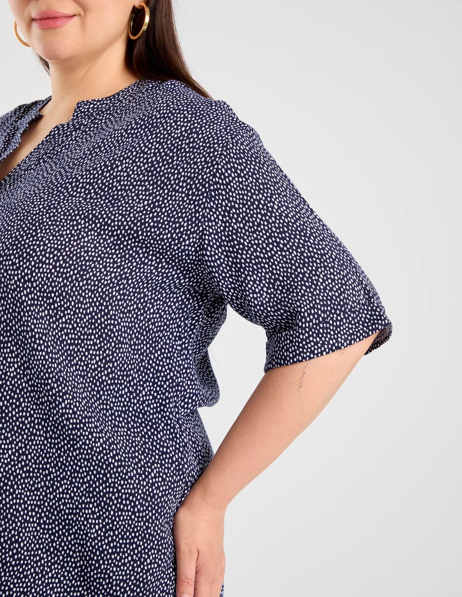 Blusa lieb plus manga corta para mujer