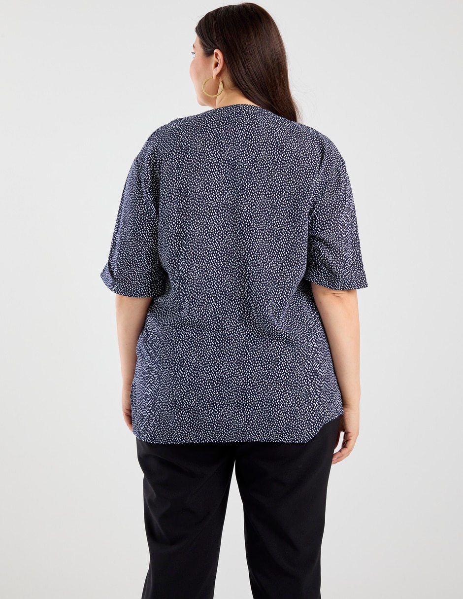 Blusa lieb plus manga corta para mujer