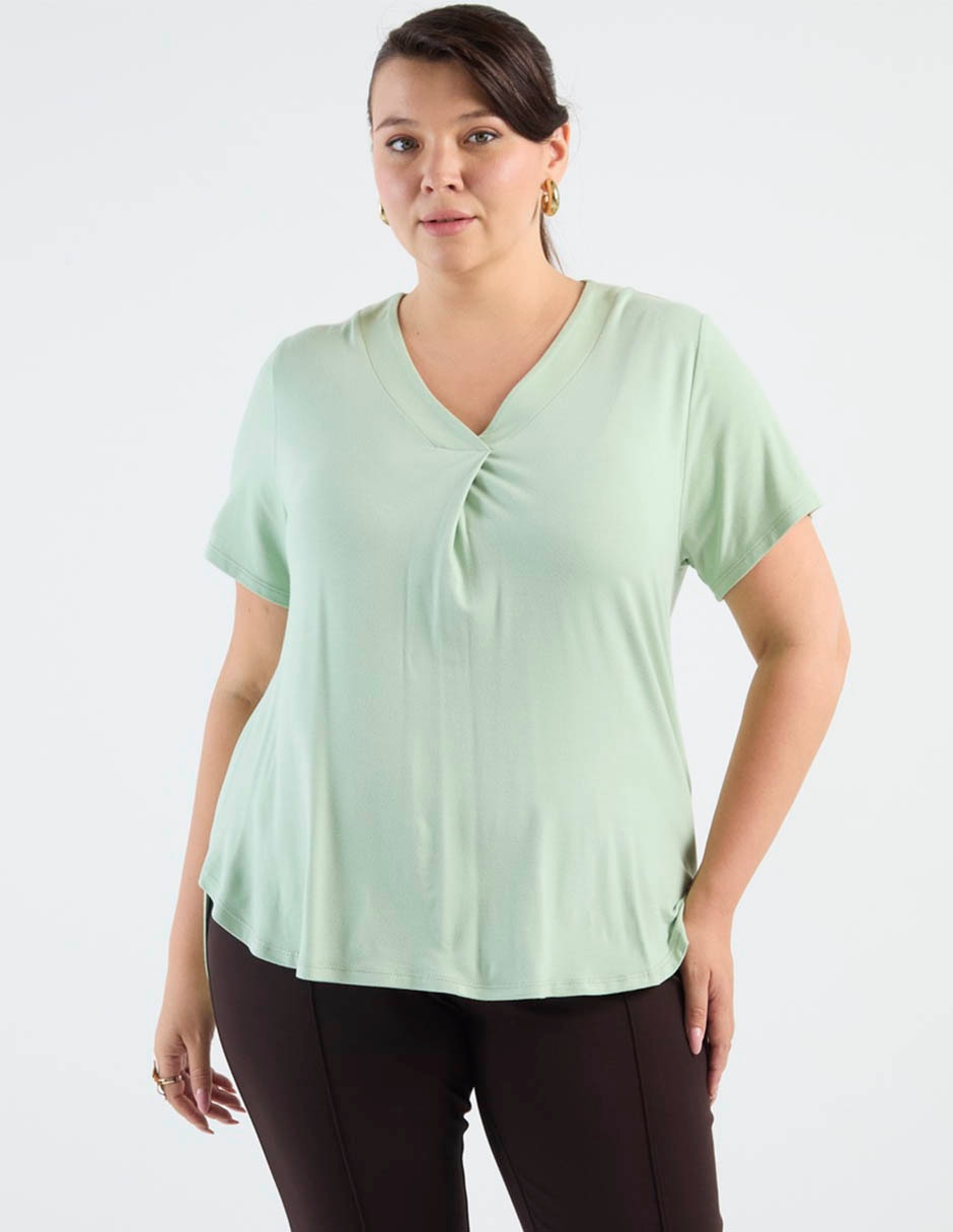 Blusa manga corta para mujer