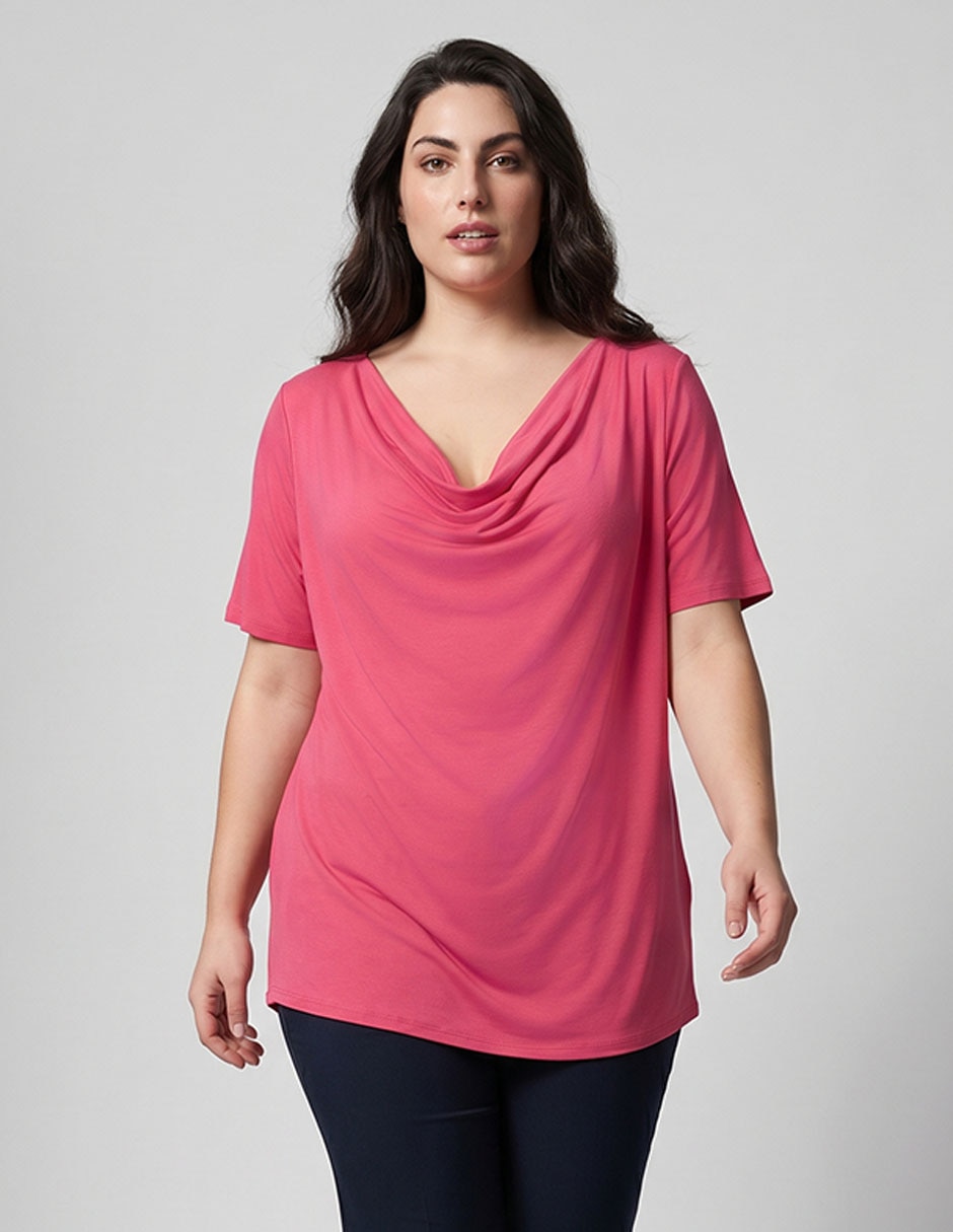 Blusa Lieb Plus manga corta para mujer