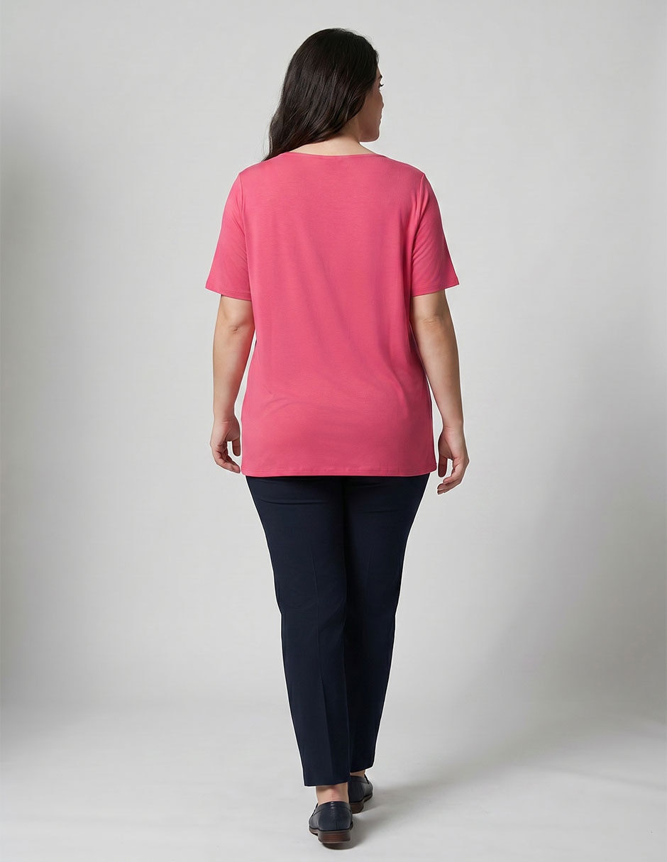 Blusa Lieb Plus manga corta para mujer
