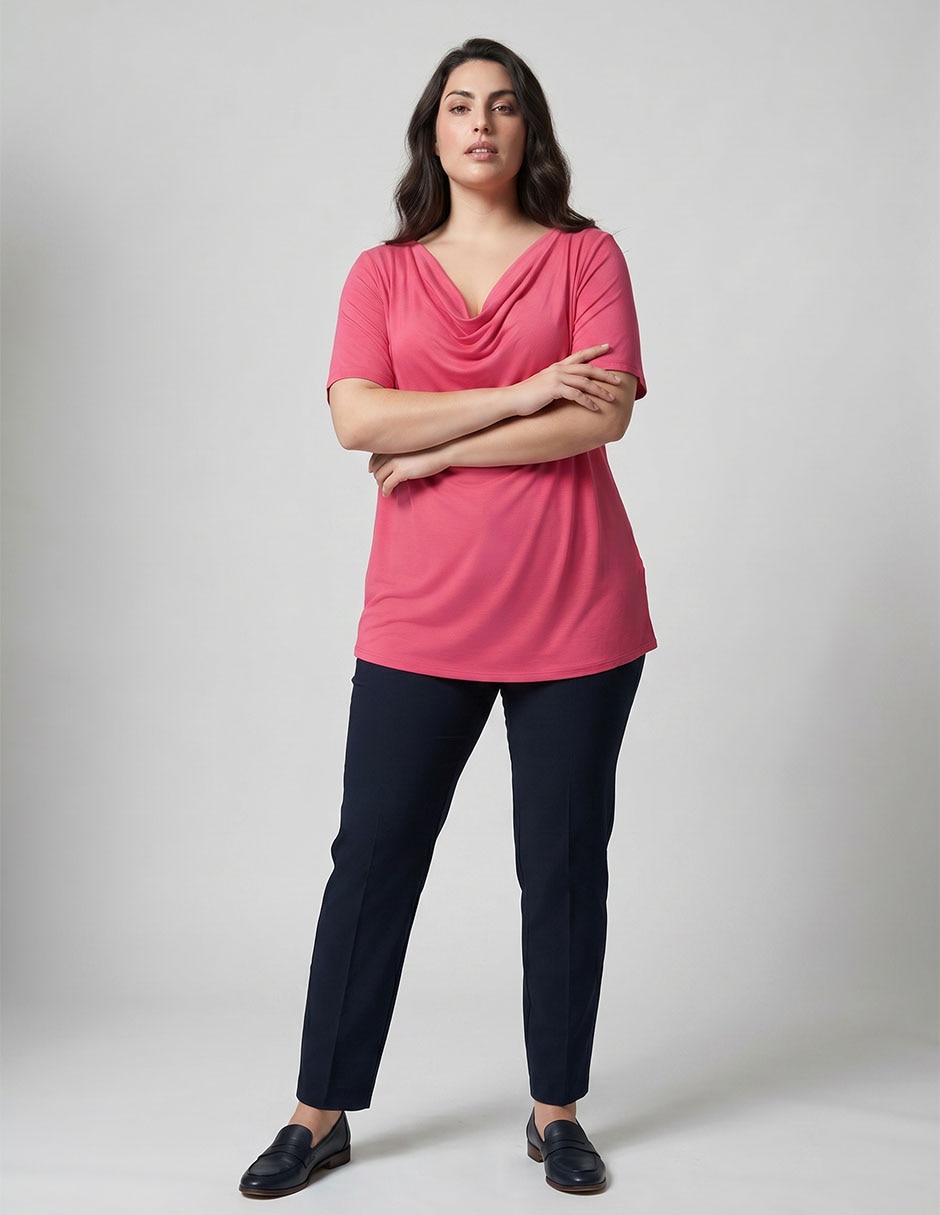 Blusa Lieb Plus manga corta para mujer