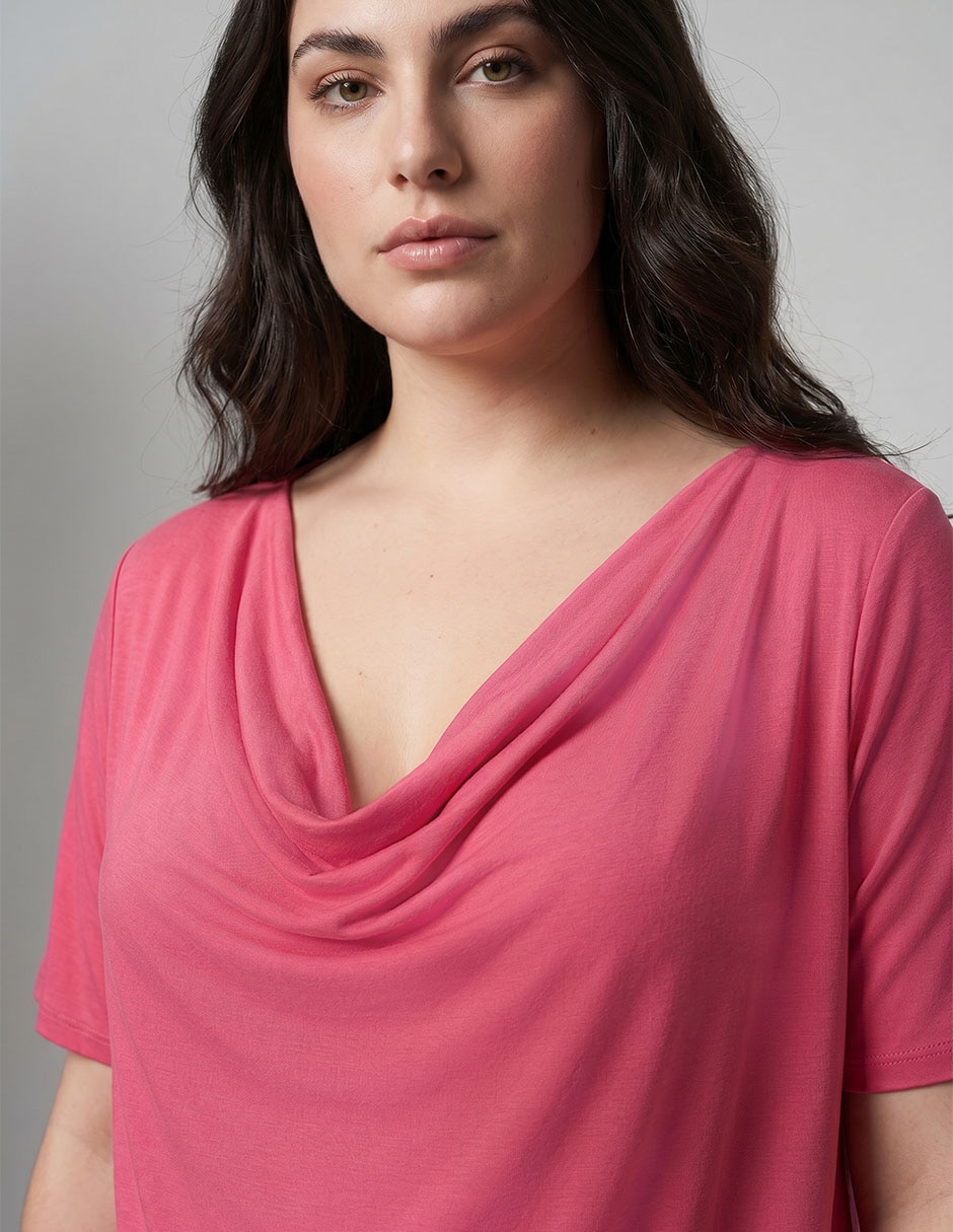 Blusa Lieb Plus manga corta para mujer