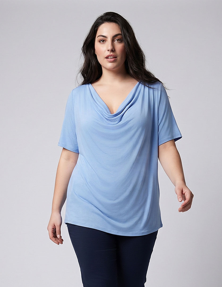 Blusa manga corta para mujer