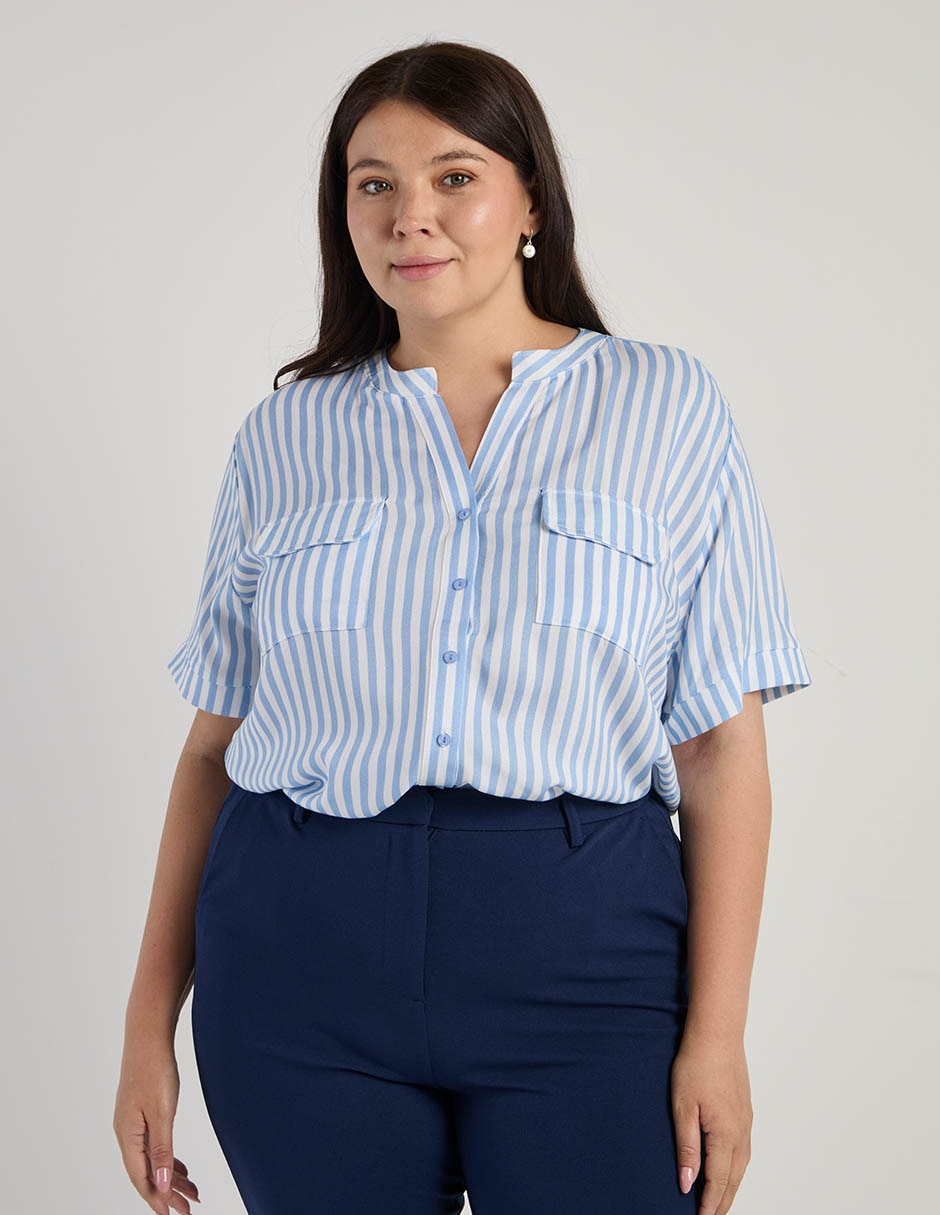 Blusa manga corta para mujer