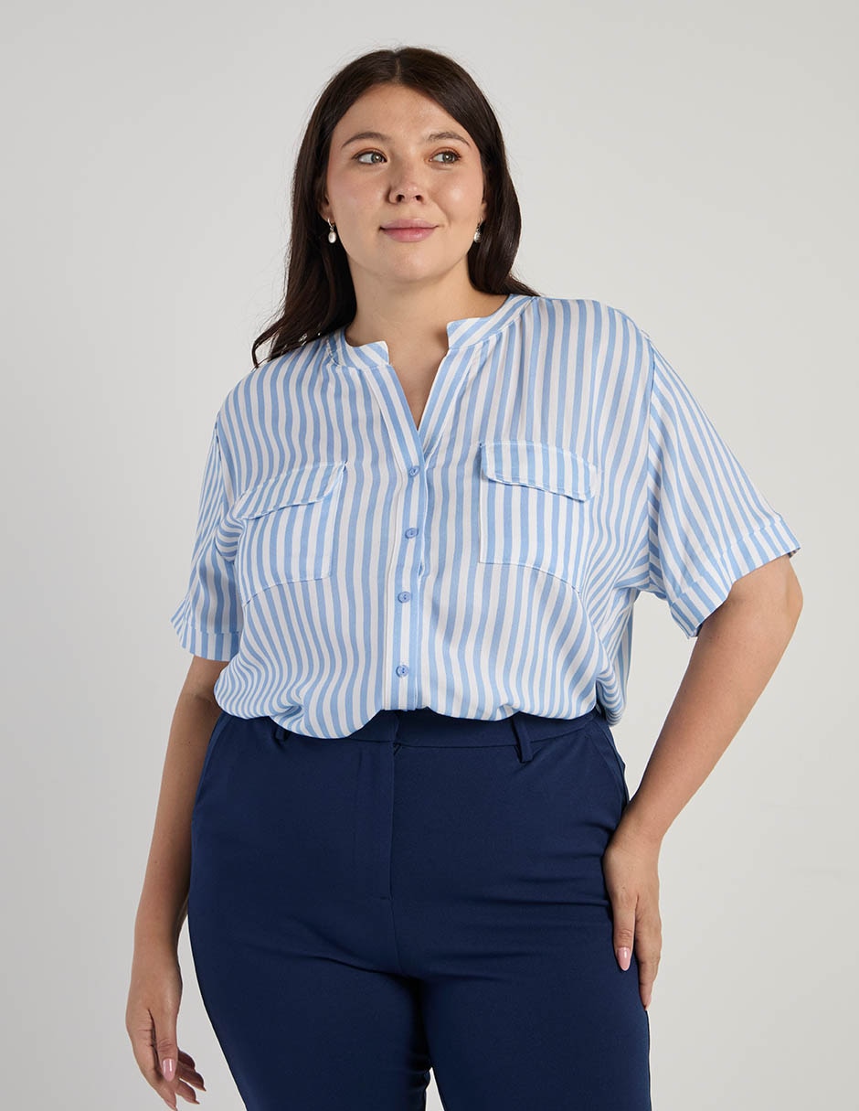 Blusa Lieb Plus manga corta para mujer