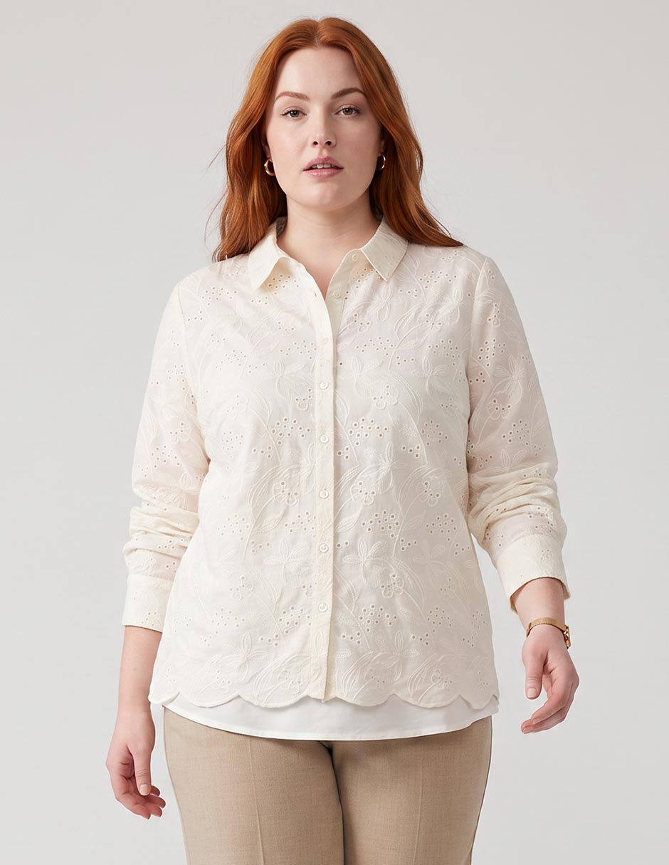 Blusa manga larga para mujer