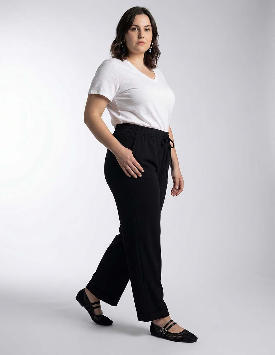 Pantalón straight amplio para mujer 3