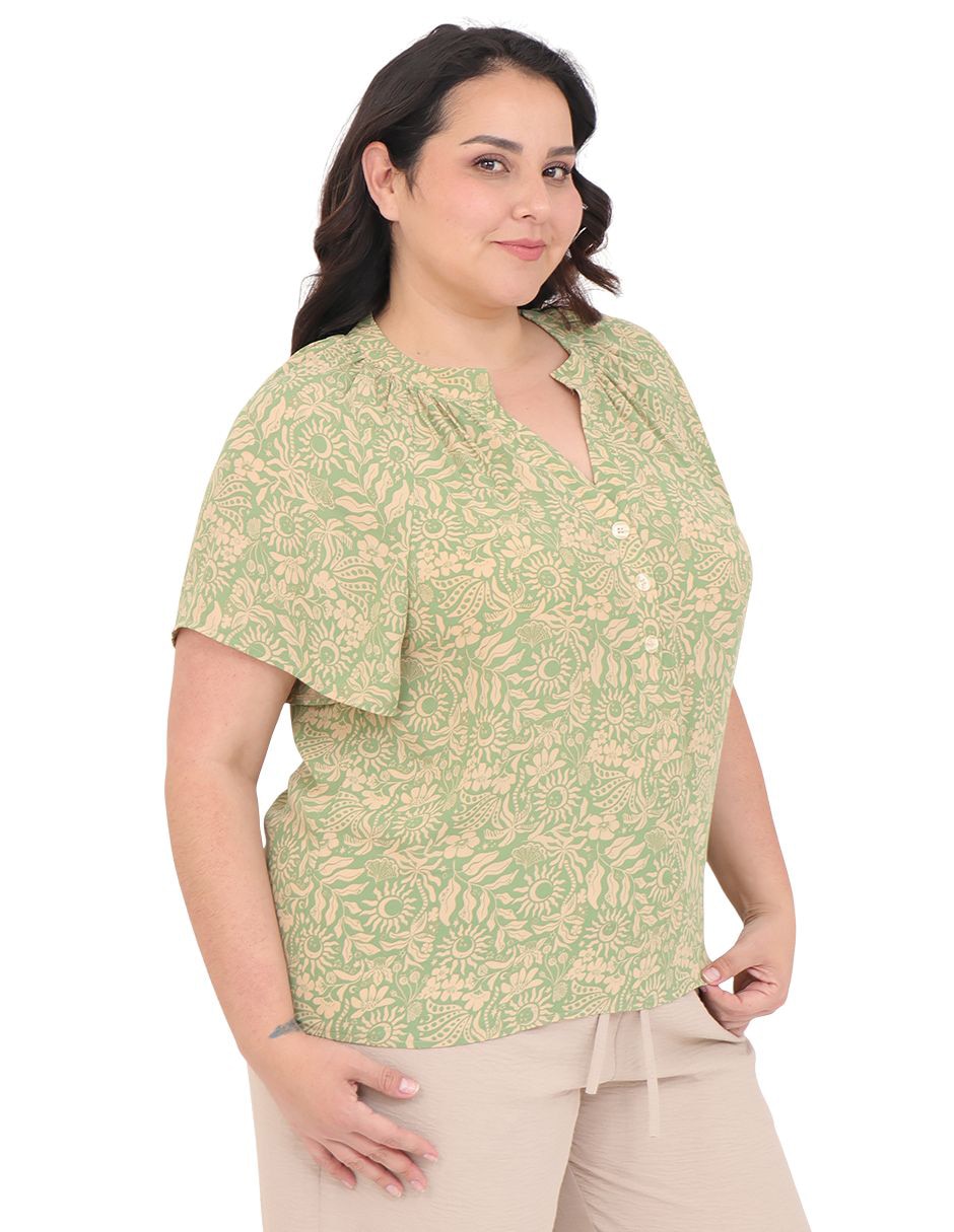 Blusa manga corta para mujer 3