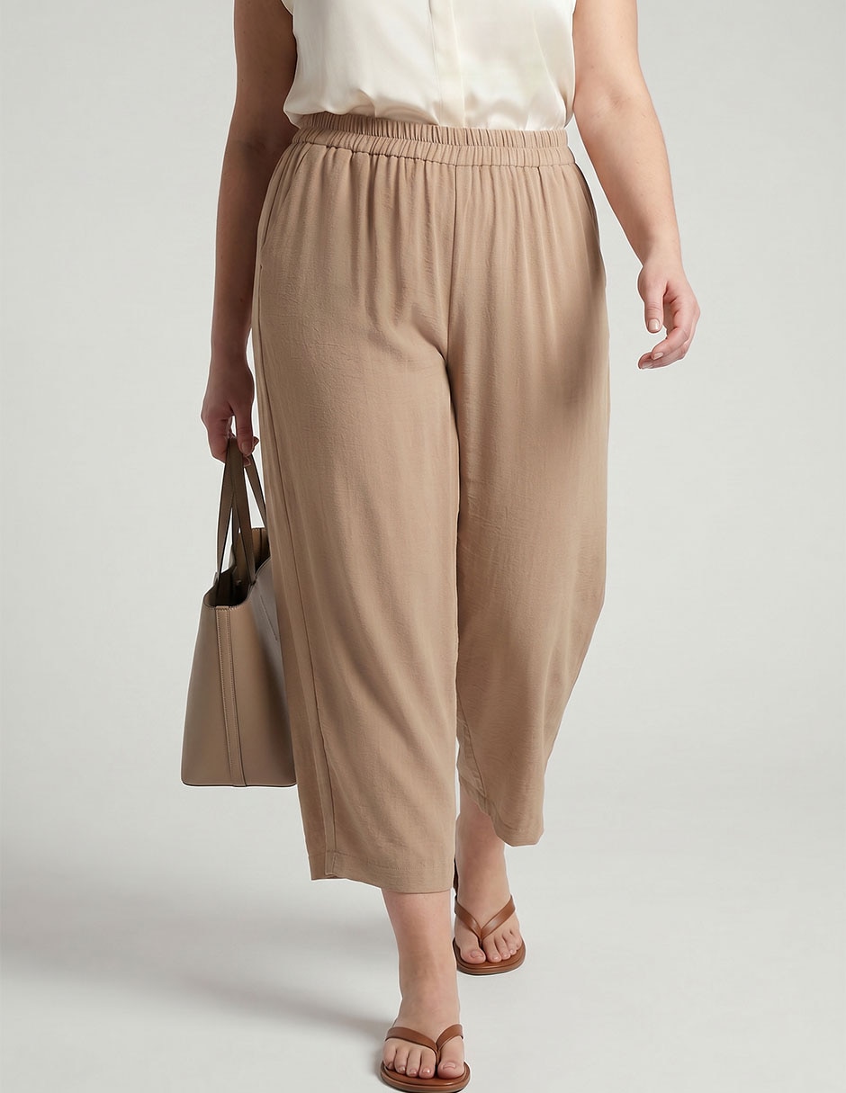 Pantalón relaxed amplio para mujer