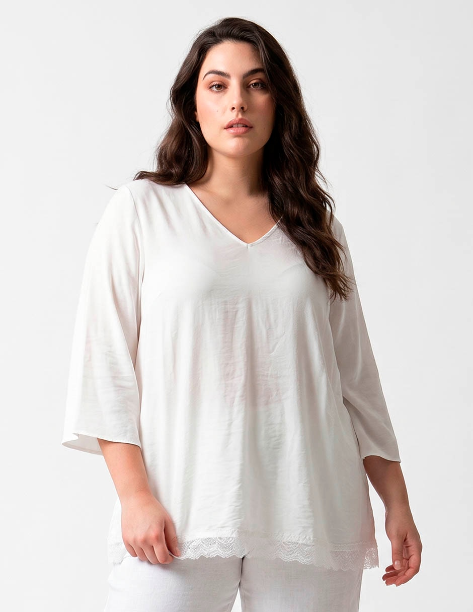 Blusa manga 3/4 para mujer