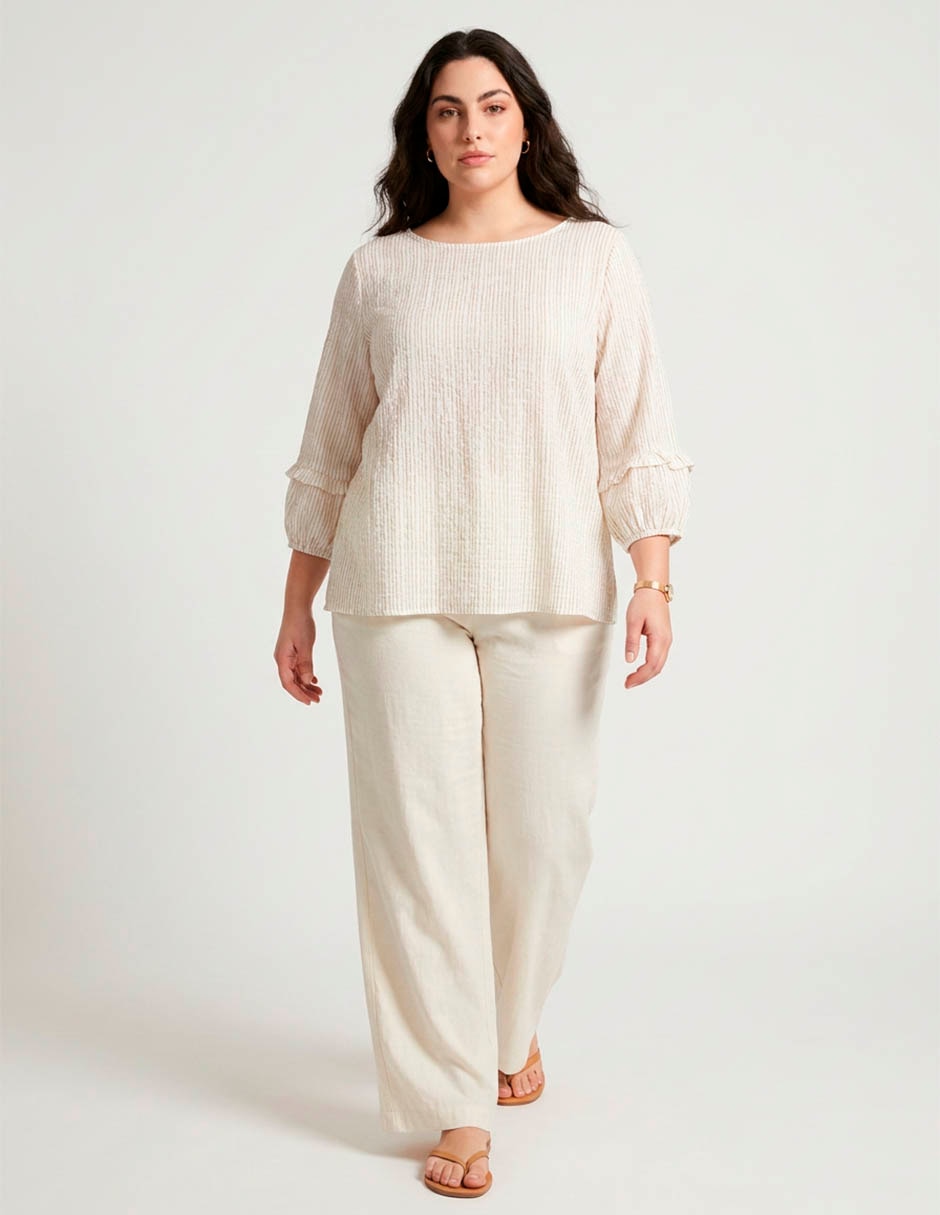 Blusa manga 3/4 para mujer Blusa manga 3/4 para mujer