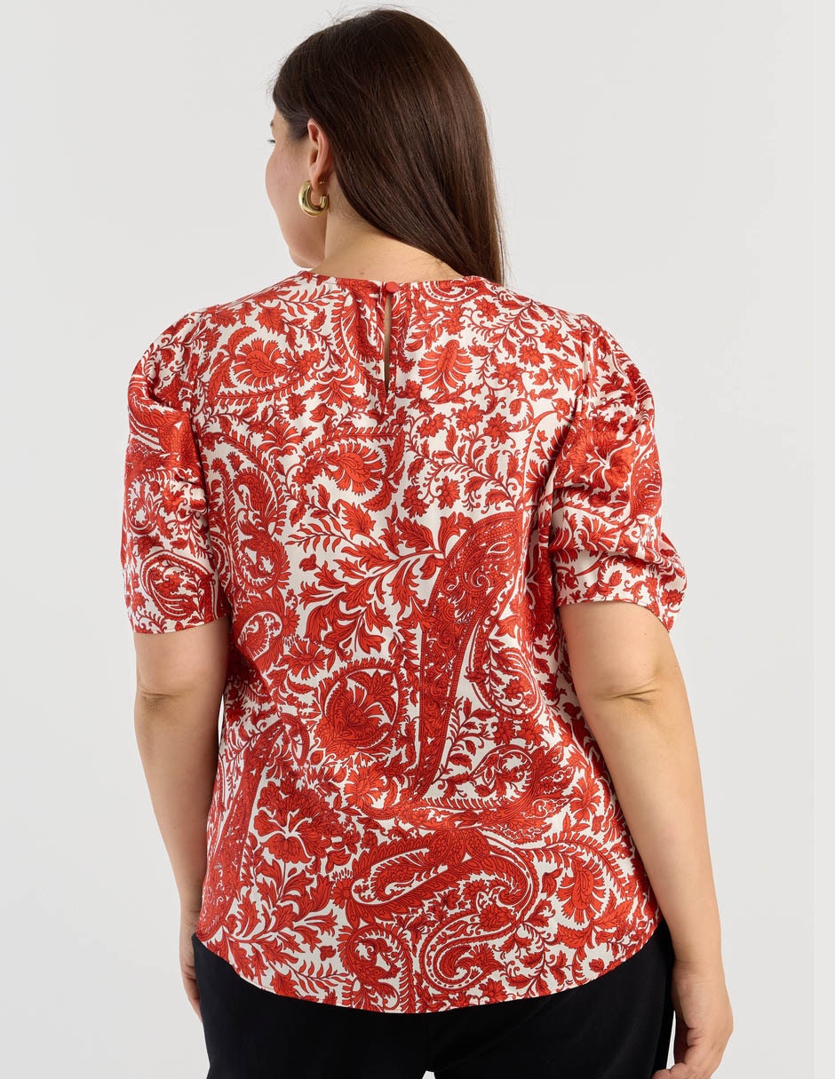 Blusa manga corta para mujer