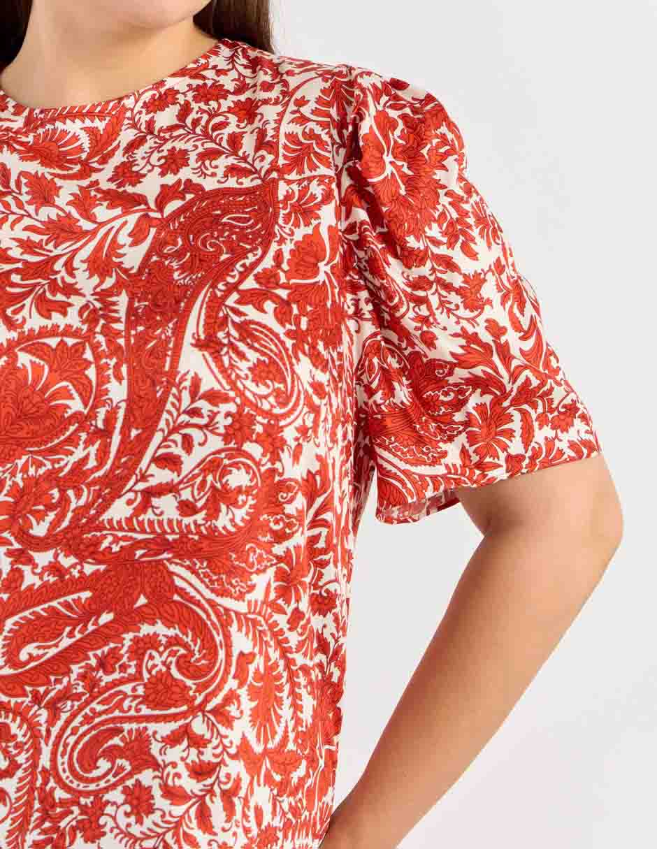 Blusa manga corta para mujer