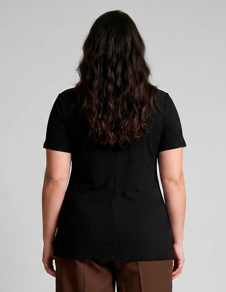 Blusa ivonne plus manga corta para mujer