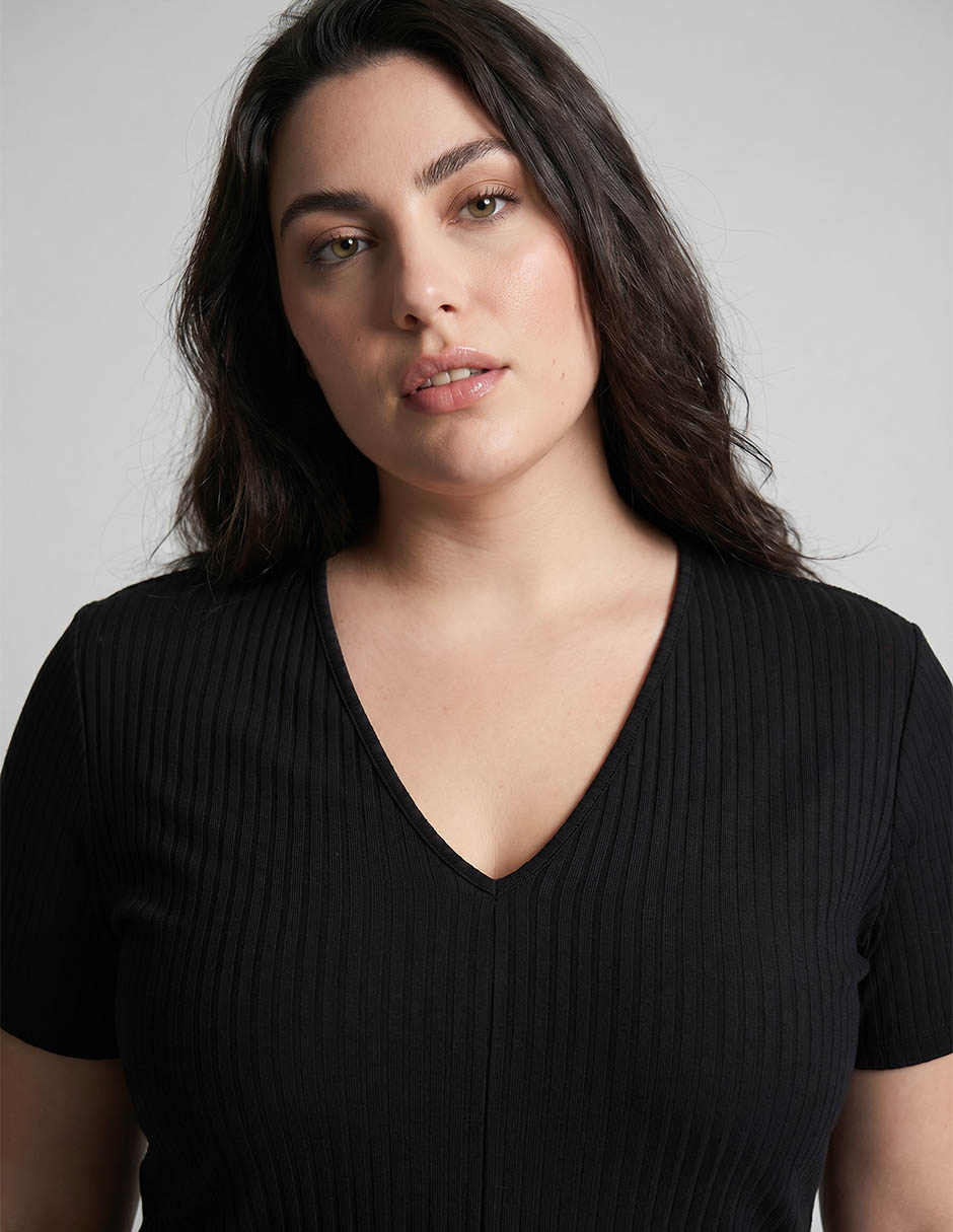 Blusa ivonne plus manga corta para mujer