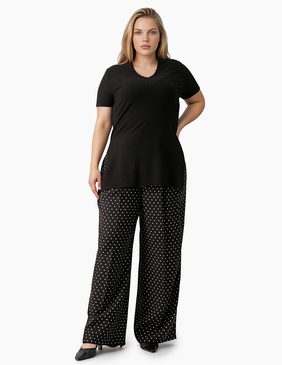 Blusa ivonne plus manga corta para mujer