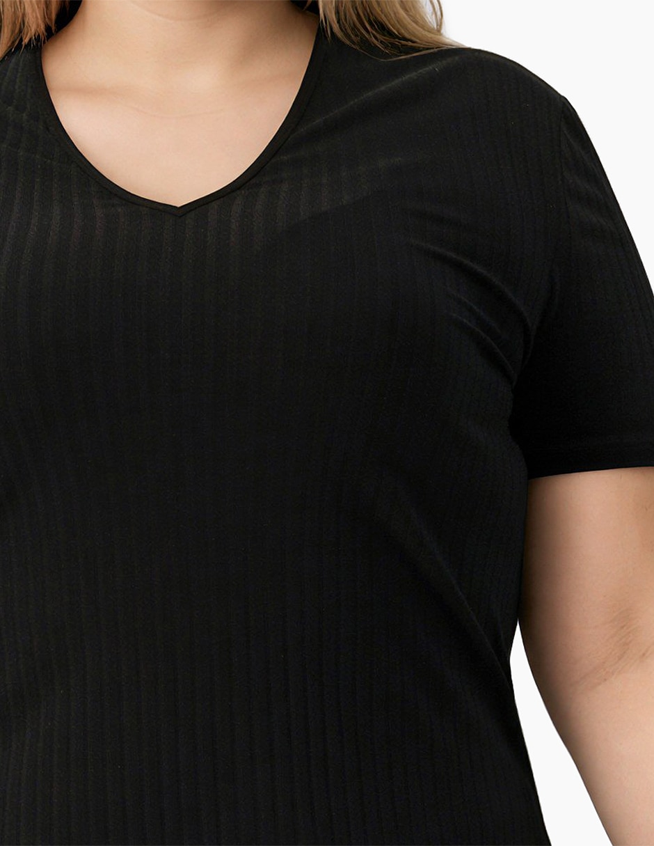 Blusa ivonne plus manga corta para mujer