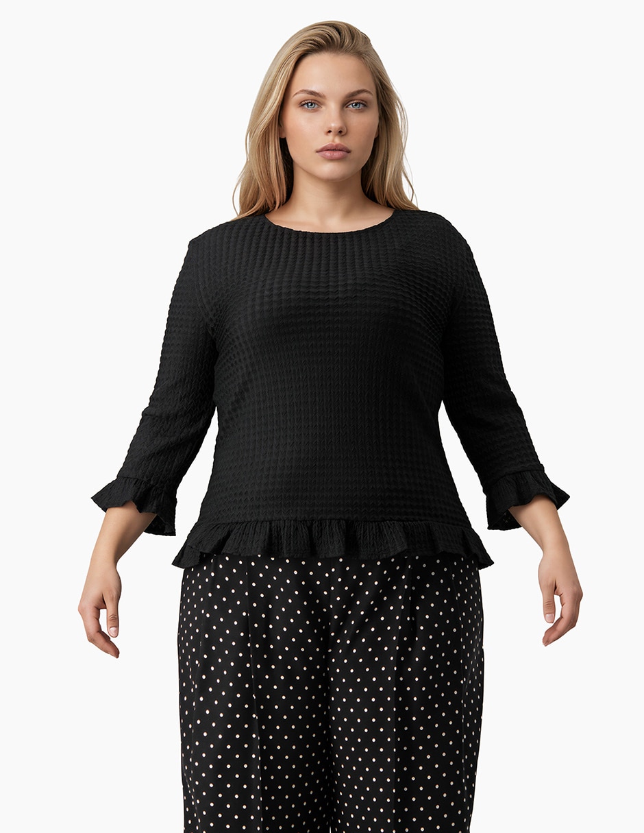 Blusa manga 3/4 para mujer