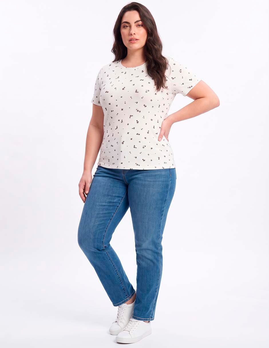 Playera manga corta cuello redondo para mujer 3