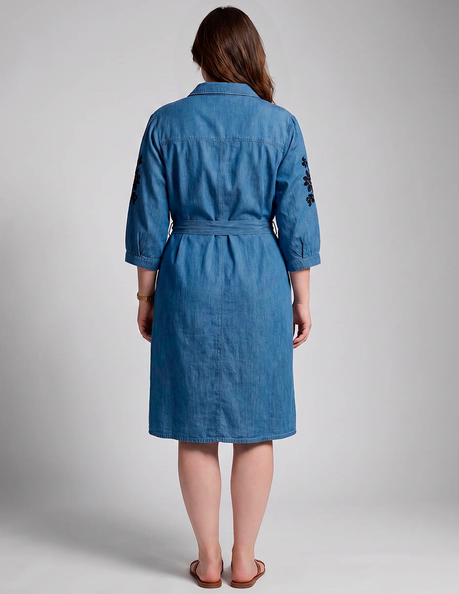 Vestido a la rodilla casual lieb para mujer 2
