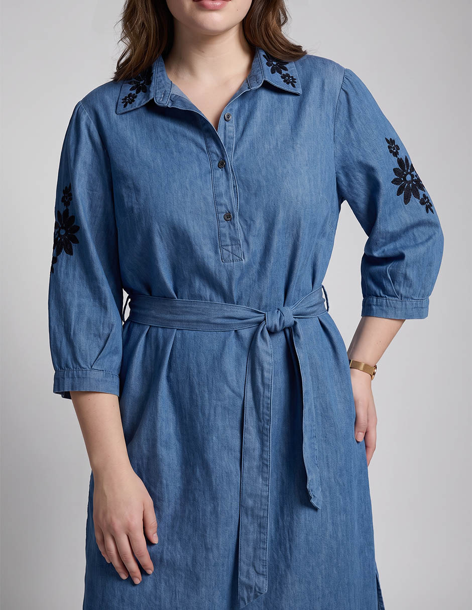 Vestido a la rodilla casual lieb para mujer 3