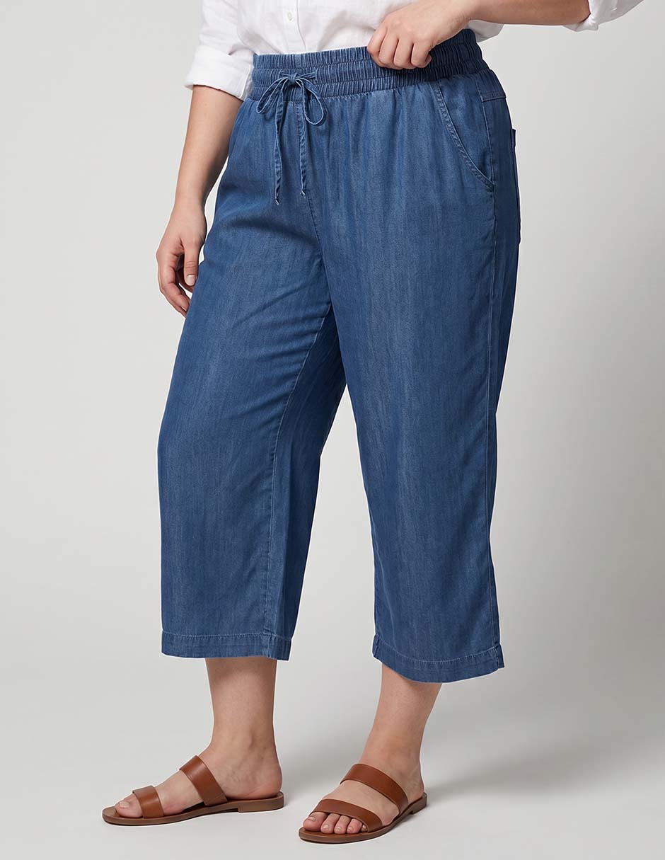 Jeans capri amplio c450 para mujer