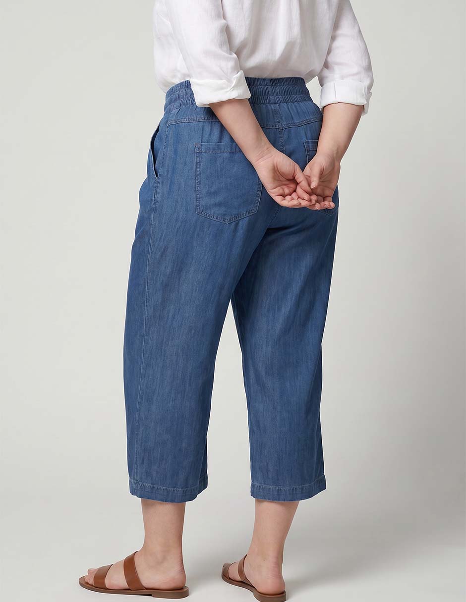 Jeans capri amplio c450 para mujer 3
