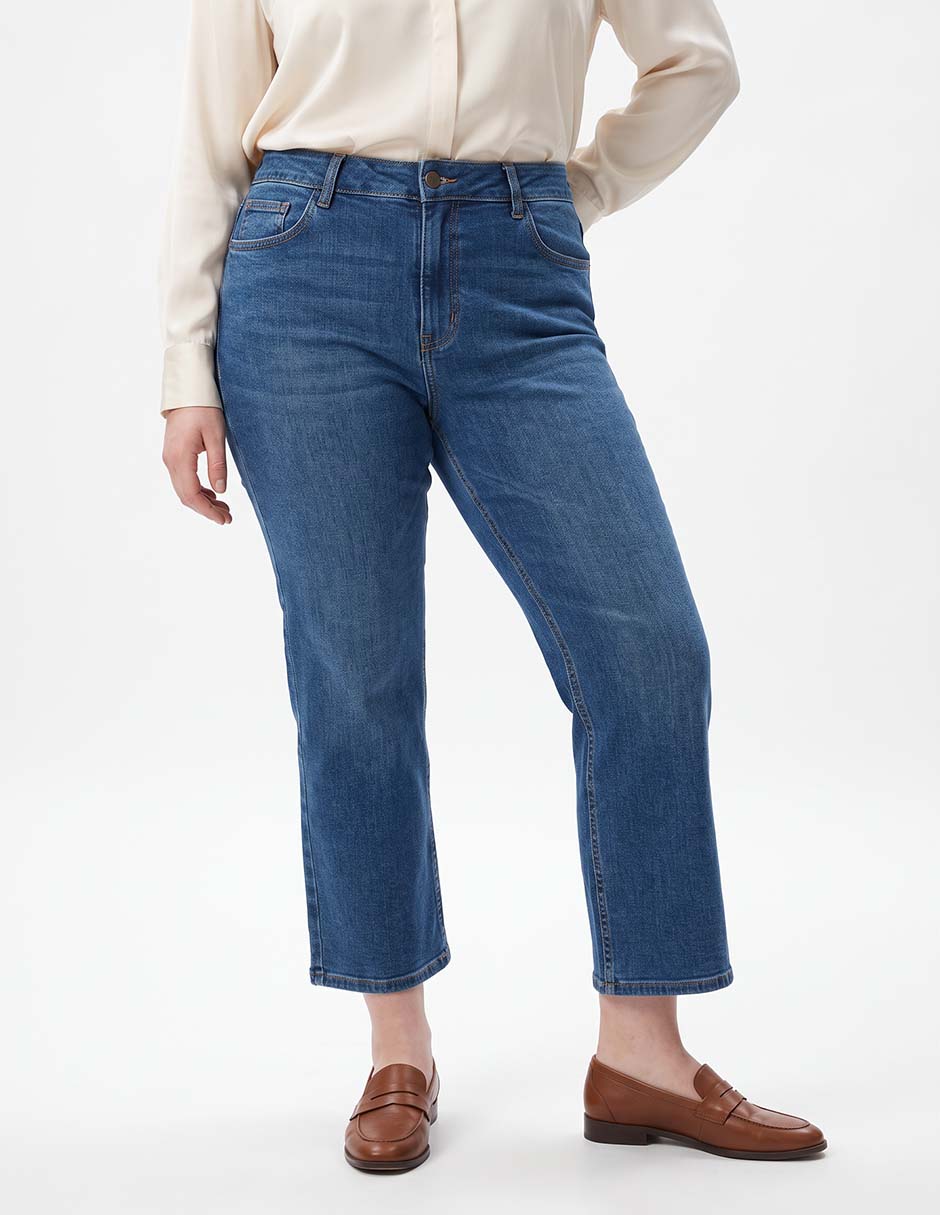 Jeans flare C460 corte cintura para mujer