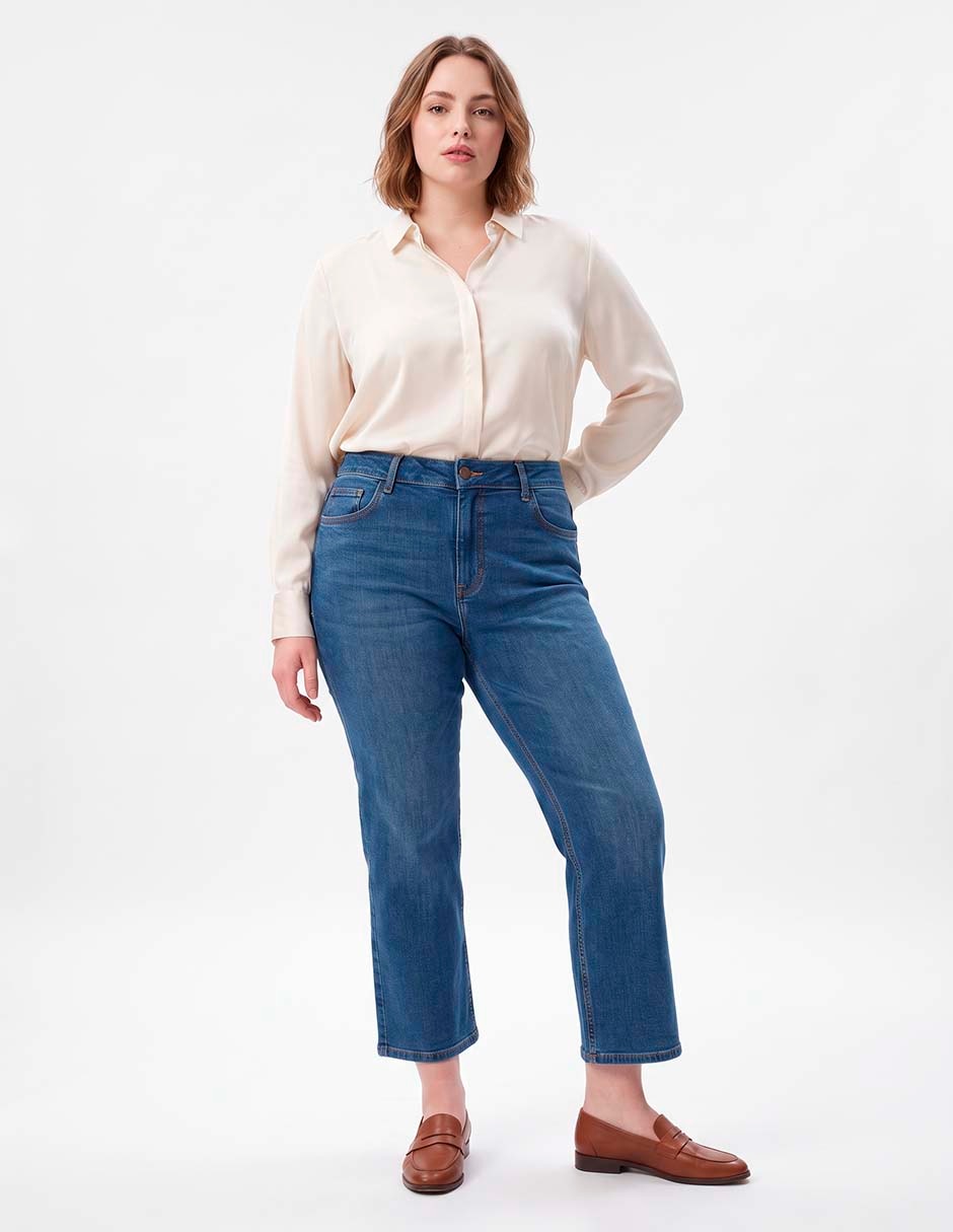 Jeans flare C460 corte cintura para mujer 3