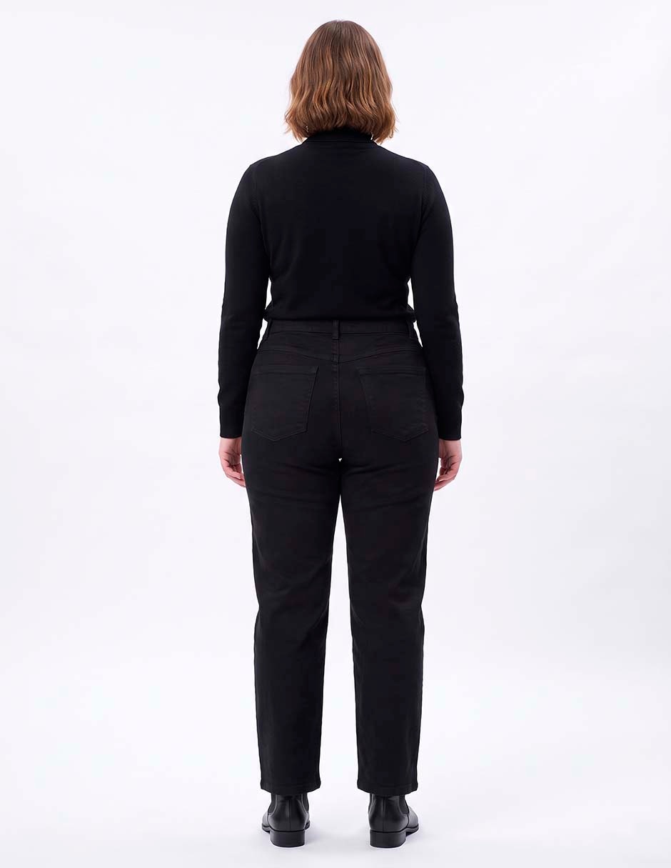 Jeans straight C461 corte cintura para mujer 4