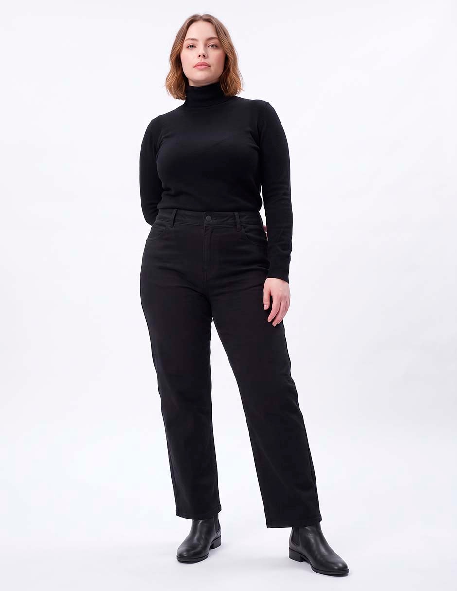 Jeans straight C461 corte cintura para mujer 3