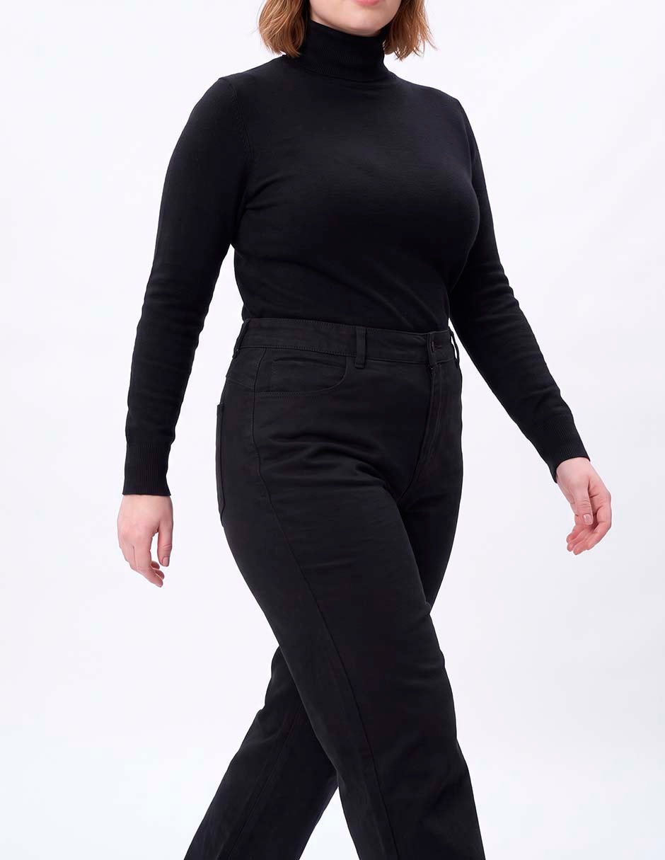 Jeans straight C461 corte cintura para mujer 2