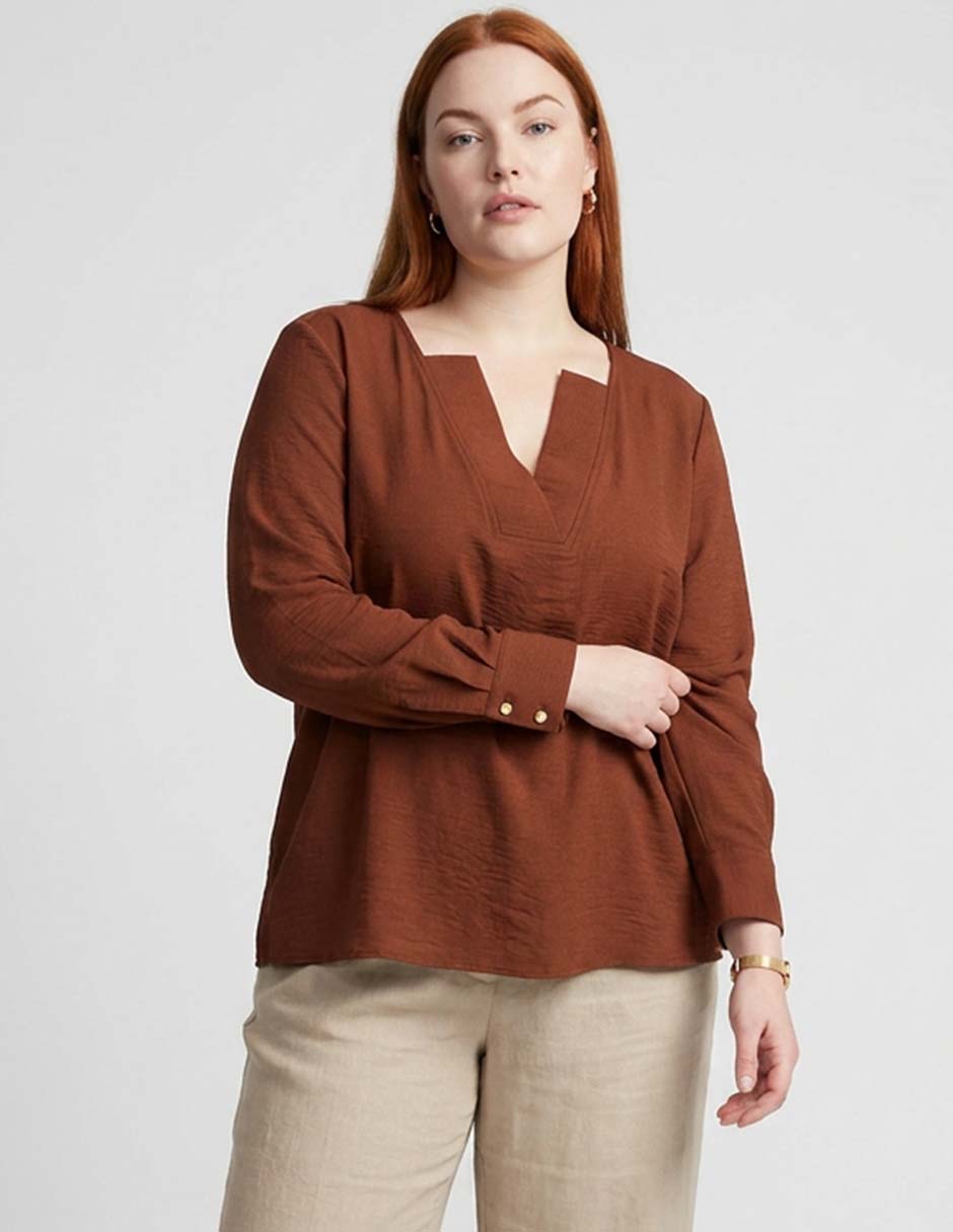 Blusa piezas sueltas manga 3/4 para mujer