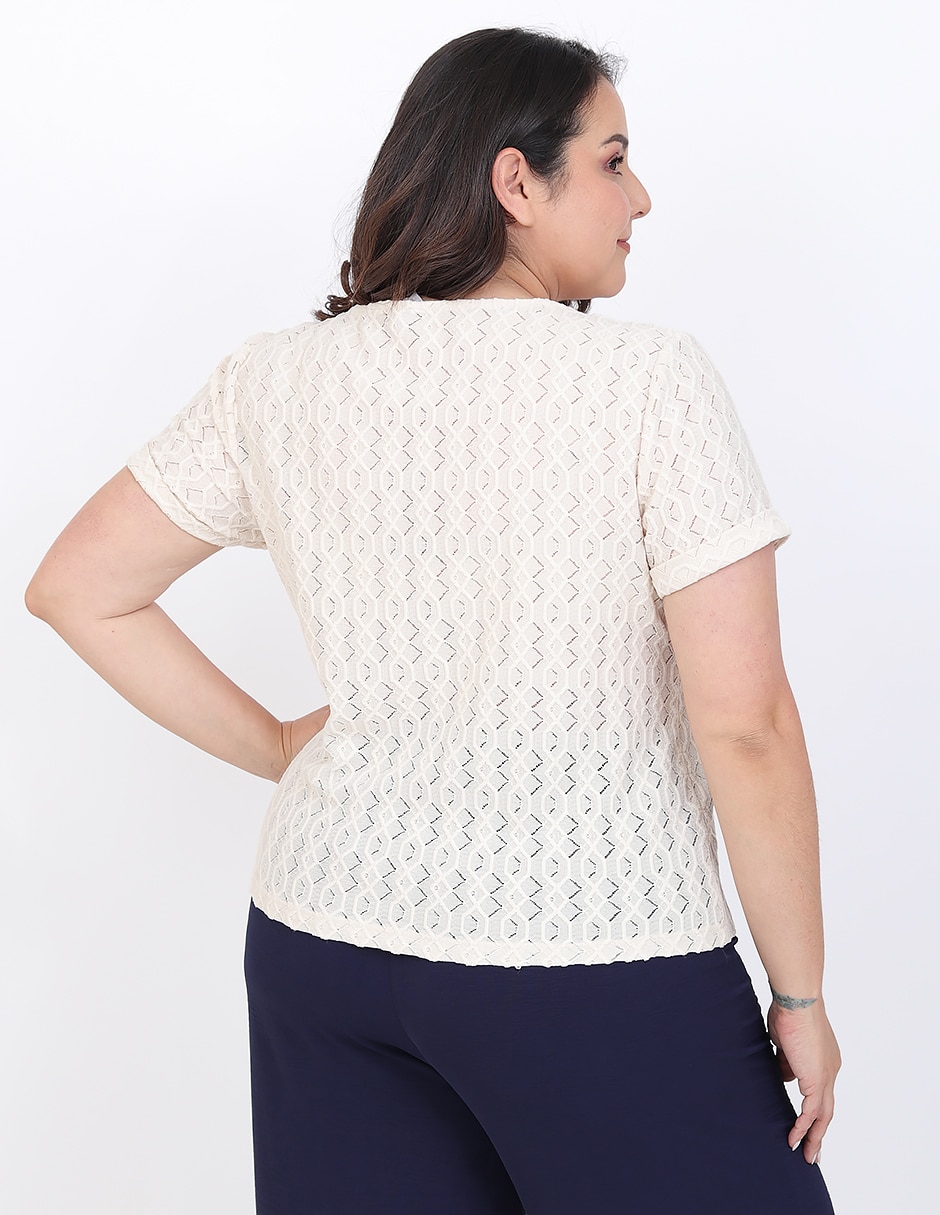 Blusa manga corta para mujer 3